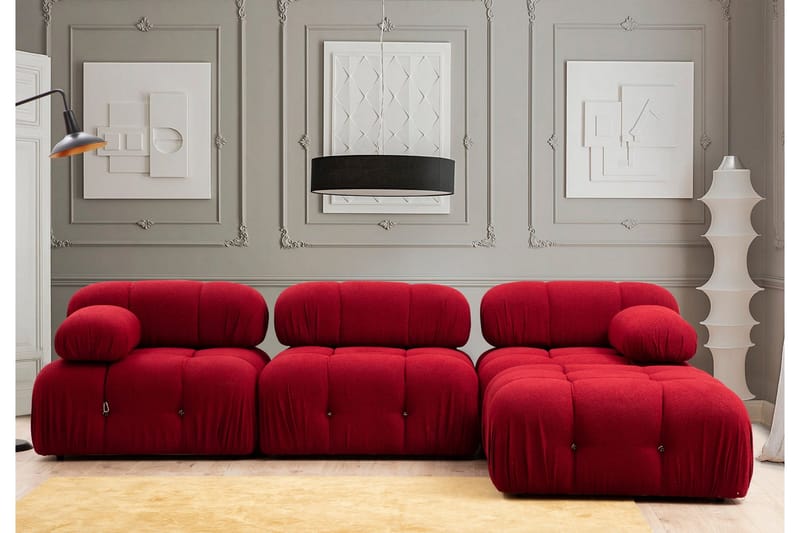 Belgin Venstremodul 95 cm - Rød - Møbler - Sofaer - Modulsofaer - Øvrige moduler til modulsofa