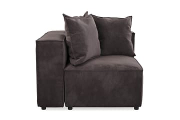 Cubo 1-seters Høyremodul i Fløyel 108 cm bred - Mørk grå - Møbler - Sofaer - Modulsofaer - Øvrige moduler til modulsofa