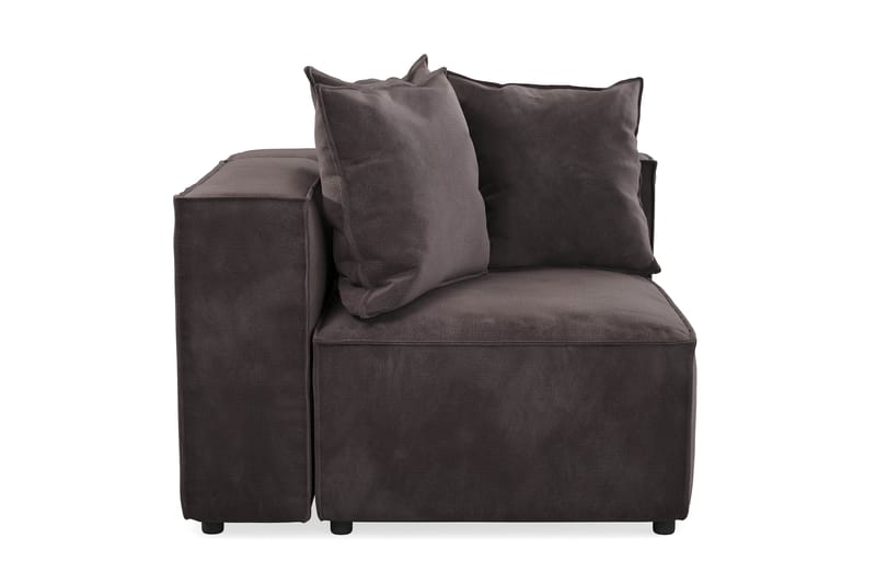 Cubo 1-seters Høyremodul i Fløyel 108 cm bred - Mørk grå - Møbler - Sofaer - Modulsofaer - Øvrige moduler til modulsofa