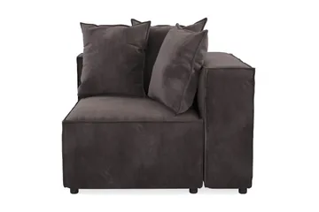Cubo 1-seters Høyremodul i Fløyel 108 cm bred - Mørk grå - Møbler - Sofaer - Modulsofaer - Øvrige moduler til modulsofa