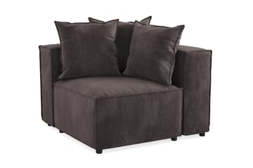 Cubo 1-seters Høyremodul i Fløyel 108 cm bred - Mørk grå - Møbler - Sofaer - Modulsofaer - Øvrige moduler til modulsofa
