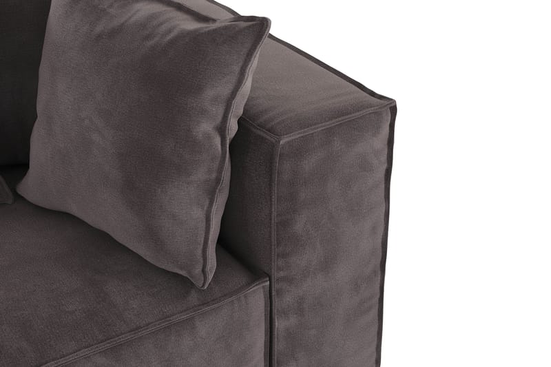 Cubo 1-seters Høyremodul i Fløyel 108 cm bred - Mørk grå - Møbler - Sofaer - Modulsofaer - Øvrige moduler til modulsofa