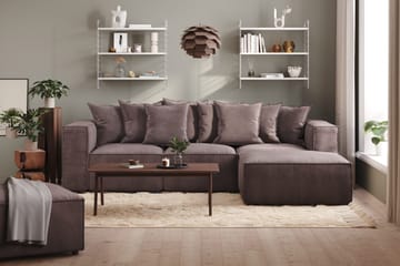 Cubo 1-seters Høyremodul i Fløyel 108 cm bred - Mørk grå - Møbler - Sofaer - Modulsofaer - Øvrige moduler til modulsofa