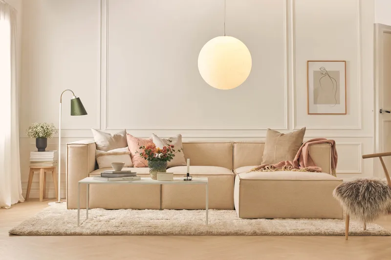 Cubo 1-seters Høyremodul i Stoff 108 cm bred - Beige - Møbler - Sofaer - Modulsofaer - Øvrige moduler til modulsofa