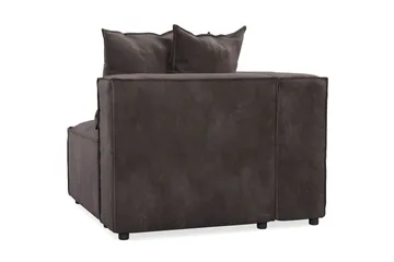 Cubo 1-seters Venstremodul i Fløyel 108 cm bred - Mørk grå - Møbler - Sofaer - Modulsofaer - Øvrige moduler til modulsofa