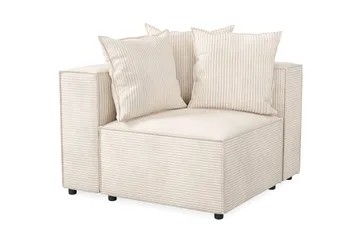 Cubo 1-seters Venstremodul i Manchester 108 cm bred - Beige - Møbler - Sofaer - Modulsofaer - Øvrige moduler til modulsofa