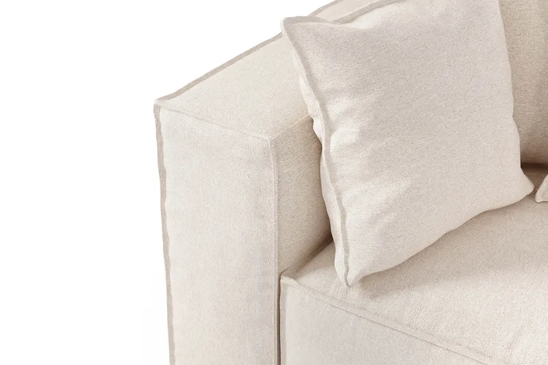 Cubo 1-seters Venstremodul i Stoff 108 cm bred - Beige - Møbler - Sofaer - Modulsofaer - Øvrige moduler til modulsofa