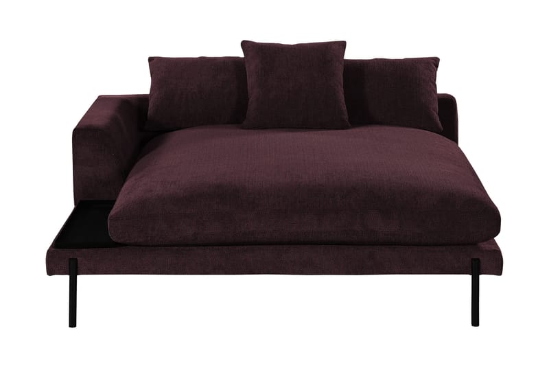 Divanmodul Treeton 152 cm Venstre - Mørkerød - Øvrige moduler til modulsofa