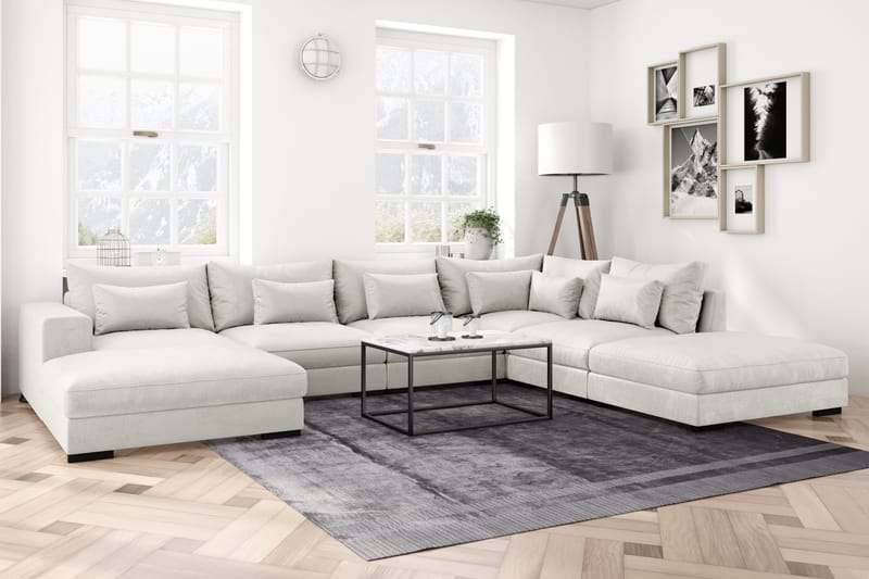 Dubai Armelene Høyre Fløyel - Hvit - Møbler - Sofaer - Modulsofaer - Øvrige moduler til modulsofa