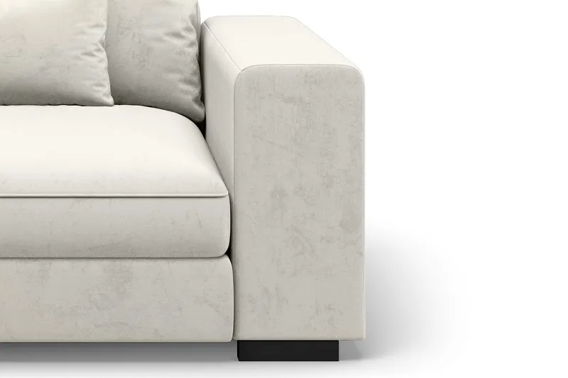 Dubai Armelene Høyre Fløyel - Hvit - Møbler - Sofaer - Modulsofaer - Øvrige moduler til modulsofa