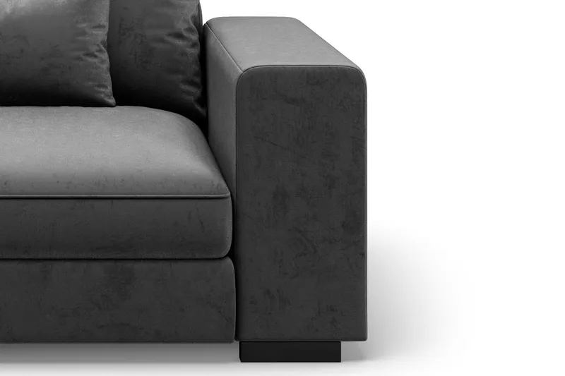 Dubai Armelene Høyre Fløyel - Mørkegrå - Møbler - Sofaer - Modulsofaer - Øvrige moduler til modulsofa