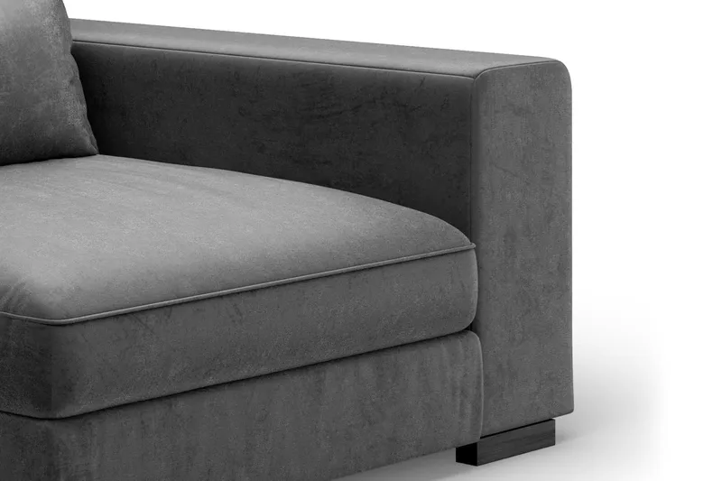 Dubai Armelene Høyre Fløyel, Mørkegrå