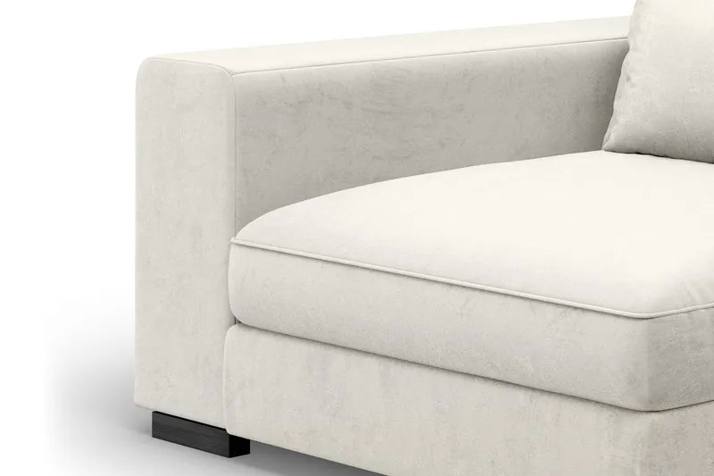 Dubai Armelene Venstre Fløyel - Hvit - Møbler - Sofaer - Modulsofaer - Øvrige moduler til modulsofa