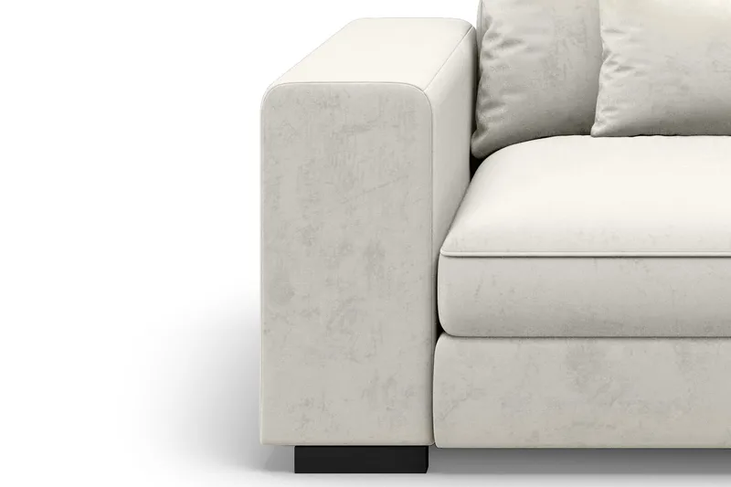 Dubai Armelene Venstre Fløyel - Hvit - Møbler - Sofaer - Modulsofaer - Øvrige moduler til modulsofa