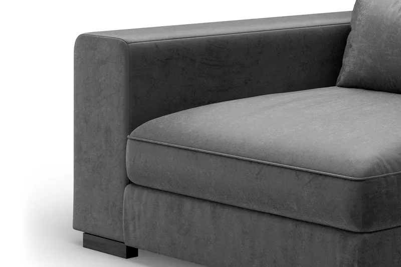 Dubai Armelene Venstre Fløyel, Mørkegrå