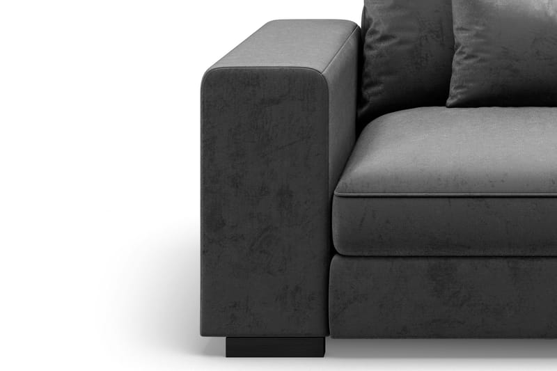 Dubai Armelene Venstre Fløyel - Mørkegrå - Møbler - Sofaer - Modulsofaer - Øvrige moduler til modulsofa