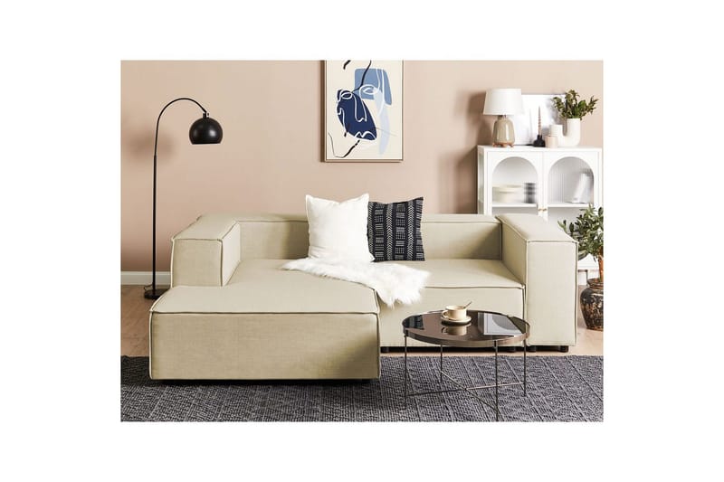 2-sits Hörnsoffa Beliani Aprica Högervänd Left-faced - Møbler - Sofaer - Modulsofaer - Komplett modulsofa