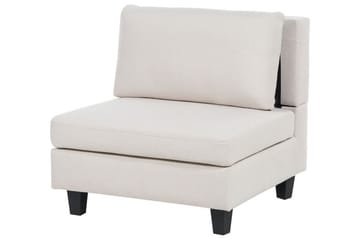 Buck 4-seter L-formet Modulsofa med Sjeselong og Hjørnesofa i Stoff - Beige|Svart - Møbler - Sofaer - Modulsofaer - Komplett modulsofa