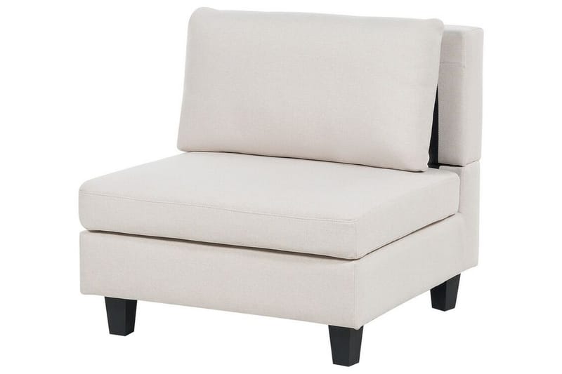 Buck 4-seter L-formet Modulsofa med Sjeselong og Hjørnesofa i Stoff - Beige|Svart - Møbler - Sofaer - Modulsofaer - Komplett modulsofa