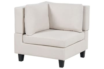 Buck 4-seter L-formet Modulsofa med Sjeselong og Hjørnesofa i Stoff - Beige|Svart - Møbler - Sofaer - Modulsofaer - Komplett modulsofa
