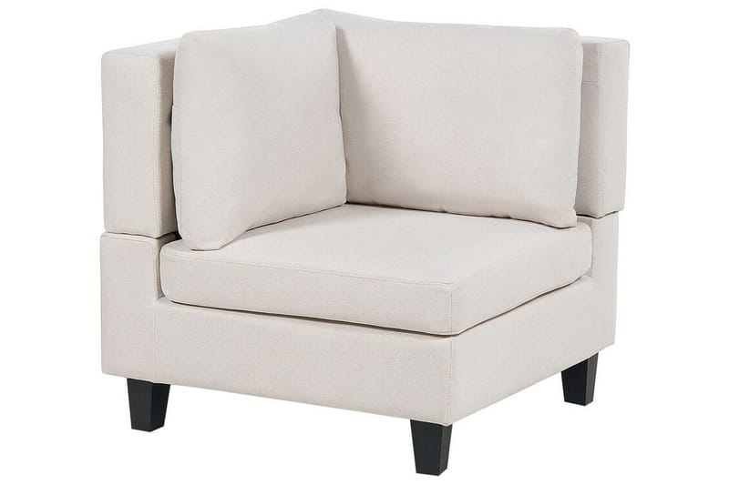Buck 4-seter L-formet Modulsofa med Sjeselong og Hjørnesofa i Stoff - Beige|Svart - Møbler - Sofaer - Modulsofaer - Komplett modulsofa