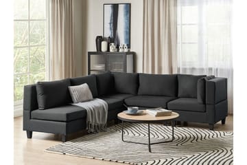 Buck 5-seter L-formet Modulsofa i Stoff - Svart - Møbler - Sofaer - Modulsofaer - Komplett modulsofa