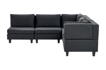 Buck 5-seter L-formet Modulsofa i Stoff - Svart - Møbler - Sofaer - Modulsofaer - Komplett modulsofa