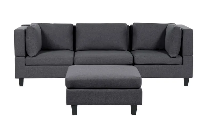 Buck Modulsofa 3-seter - Grå/Svart - Møbler - Sofaer - Modulsofaer - Komplett modulsofa