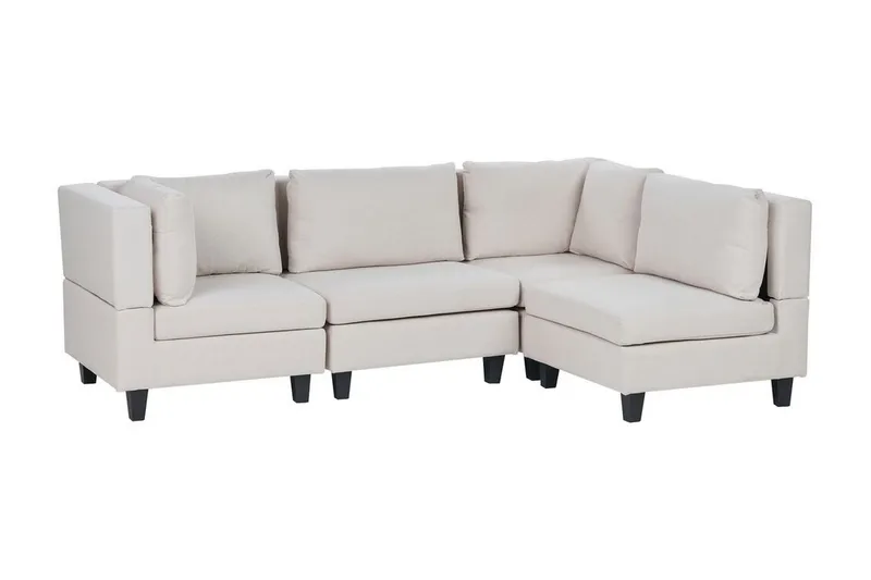 Buck Modulsofa 4-seter - Beige/Svart - Møbler - Sofaer - Modulsofaer - Komplett modulsofa