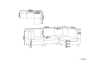 Buck Modulsofa 4-seter - Brun/Svart - Møbler - Sofaer - Modulsofaer - Komplett modulsofa