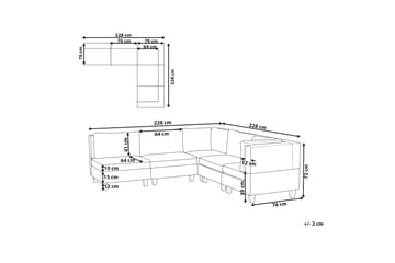Buck Modulsofa 5-seter - Svart - Møbler - Sofaer - Modulsofaer - Komplett modulsofa