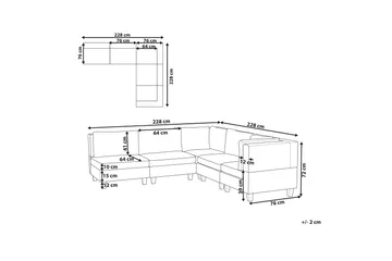 Buck Modulsofa 5-seter - Svart - Møbler - Sofaer - Modulsofaer - Komplett modulsofa