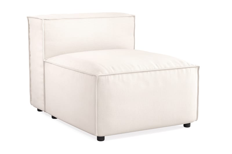 Cubo 1-seters Midtmodul i Stoff 80 cm bred - Hvit - Møbler - Sofaer - Modulsofaer - Midtmodul