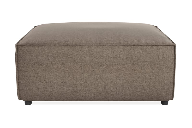 Cubo 1-seters Rektangulær Fotskammelmodul i Stoff 120 cm bred, Grå