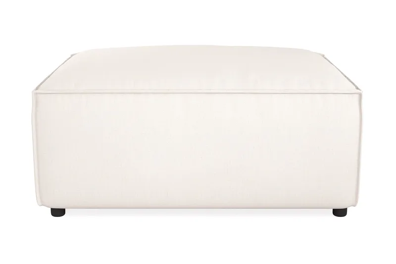 Cubo 1-seters Rektangulær Fotskammelmodul i Stoff 120 cm bred, Lys beige