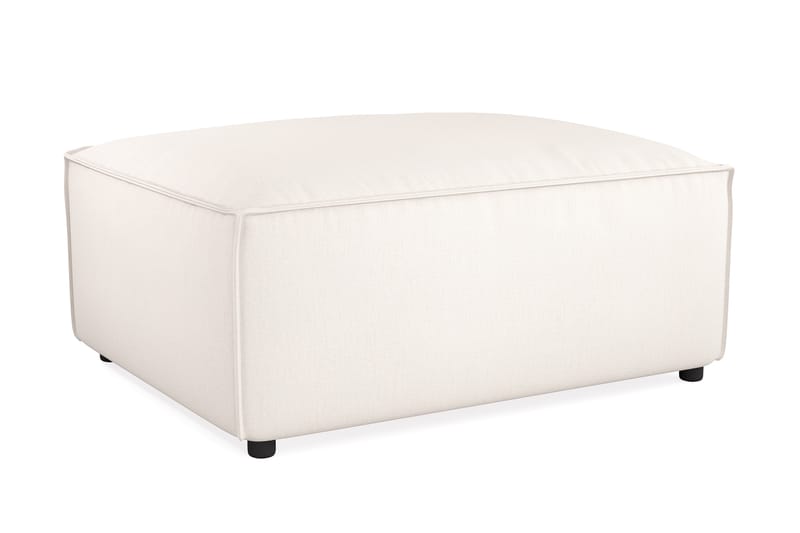 Cubo 1-seters Rektangulær Fotskammelmodul i Stoff 80 cm bred - Hvit - Møbler - Sofaer - Modulsofaer - Øvrige moduler til modulsofa