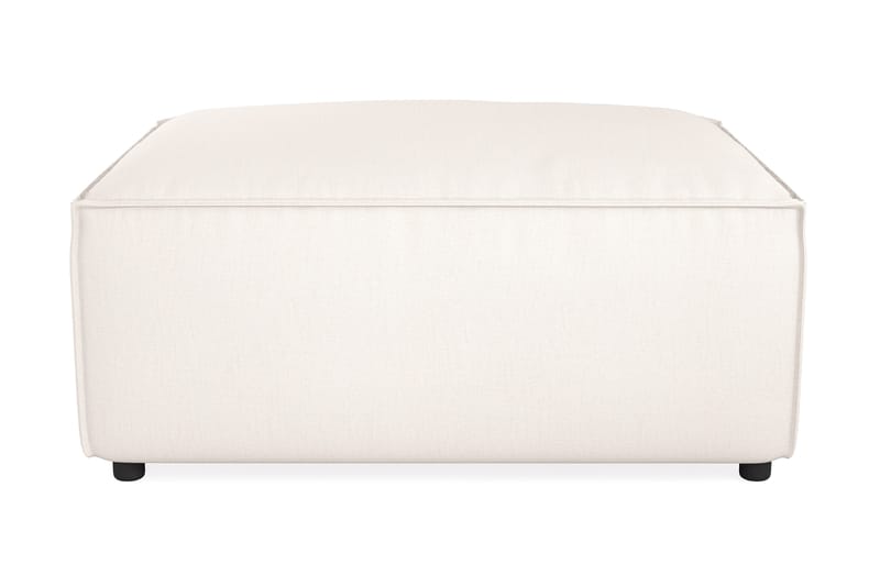 Cubo 1-seters Rektangulær Fotskammelmodul i Stoff 80 cm bred, Lys beige