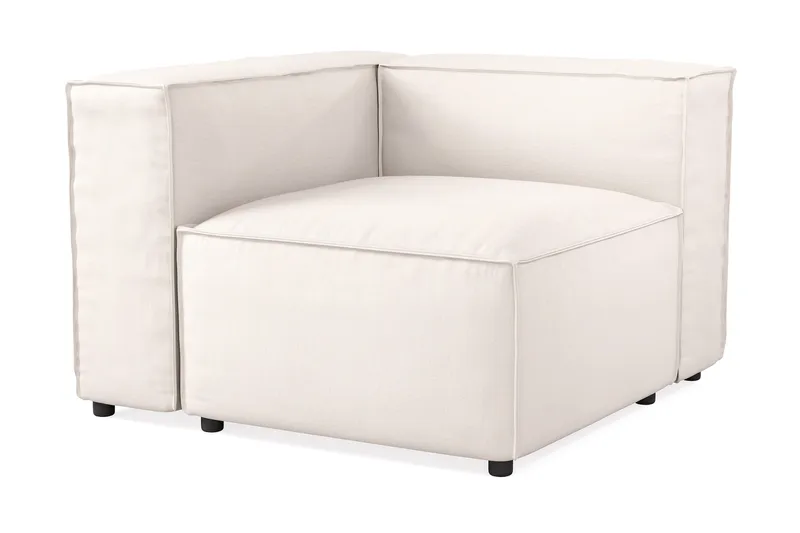 Cubo 1-seters Venstremodul i Stoff 108 cm bred - Lys beige - Møbler - Sofaer - Modulsofaer - Øvrige moduler til modulsofa