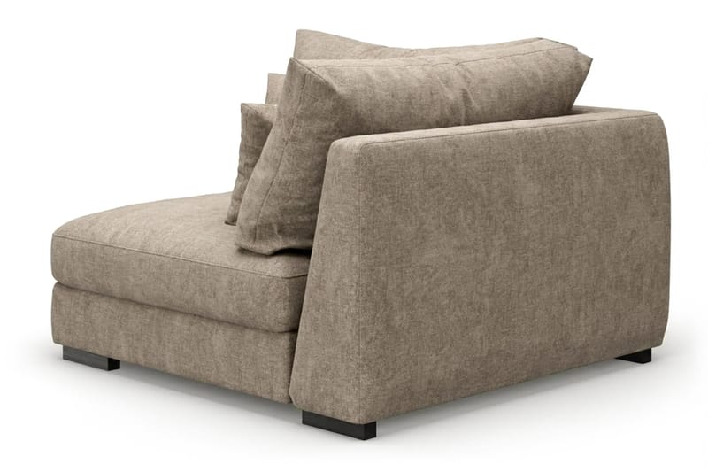 Dubai 1-seter Ekstra Dyp Hjørnemodul for Modulsofa i Stoff med Chenille-utseende - Brun - Møbler - Sofaer - Modulsofaer - Hjørnemodul