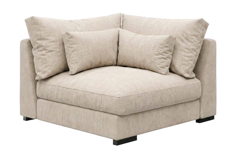 Dubai 1-seter Ekstra Dyp Hjørnemodul for Modulsofa i Stoff med Chenillelook - Beige - Møbler - Sofaer - Modulsofaer - Hjørnemodul