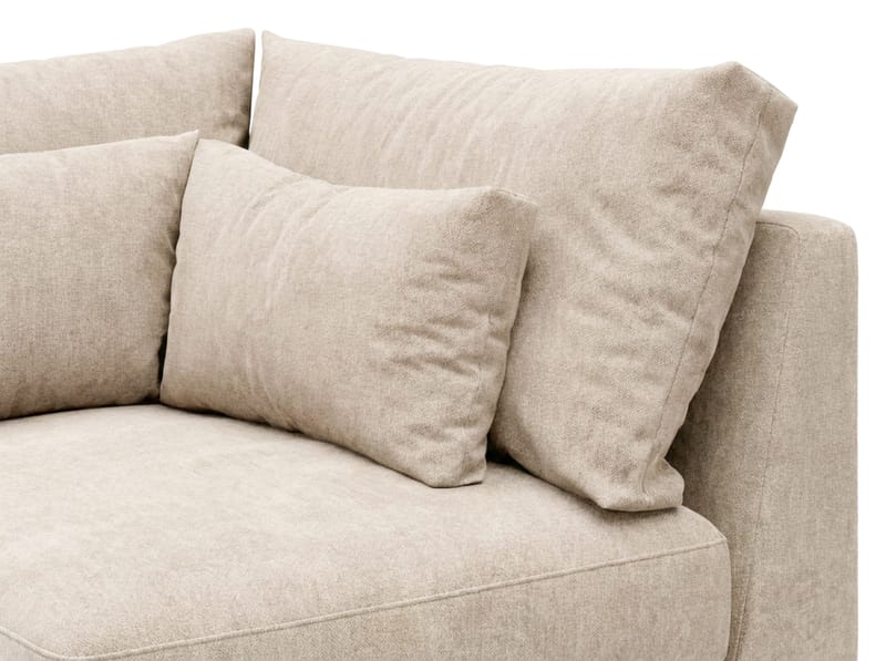 Dubai 1-seter Ekstra Dyp Hjørnemodul for Modulsofa i Stoff med Chenillelook - Beige - Møbler - Sofaer - Modulsofaer - Hjørnemodul