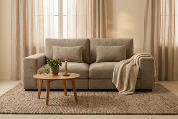 Dubai 2-seters sofa ekstra dyp i Chenille - Brun - Møbler - Sofaer - Modulsofaer - Komplett modulsofa