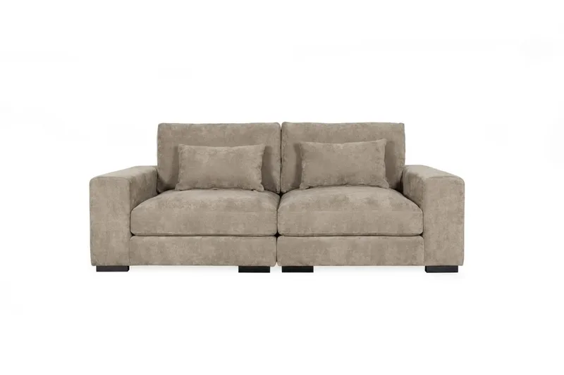 Dubai 2-seters sofa ekstra dyp i Chenille, Brun