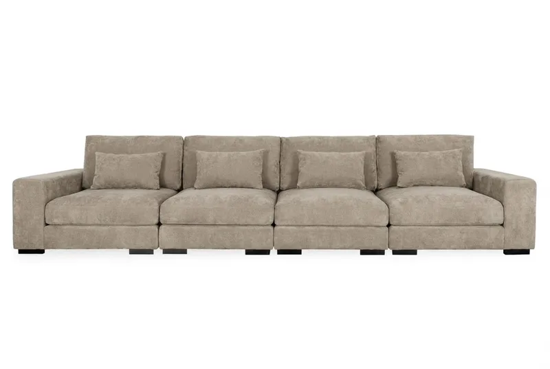 Dubai 4-seters sofa, Brun
