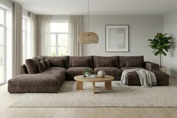 Dubai armlene høyre i stoff - Mørkebrun - Møbler - Sofaer - Modulsofaer - Øvrige moduler til modulsofa