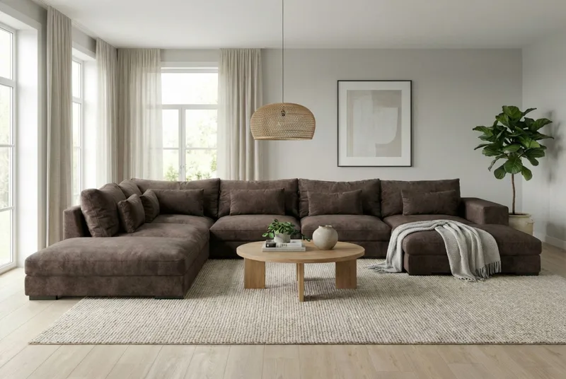 Dubai armlene høyre i stoff - Mørkebrun - Møbler - Sofaer - Modulsofaer - Øvrige moduler til modulsofa