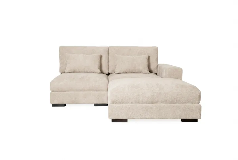 Dubai divansofa høyre ekstra dyp i Chenille - Beige - Møbler - Sofaer - Modulsofaer - Komplett modulsofa