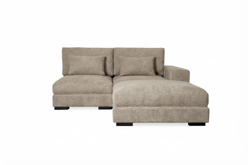 Dubai divansofa høyre ekstra dyp i Chenille - Brun - Møbler - Sofaer - Modulsofaer - Komplett modulsofa