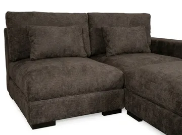 Dubai divansofa høyre ekstra dyp i Chenille - Mørkebrun - Møbler - Sofaer - Modulsofaer - Komplett modulsofa