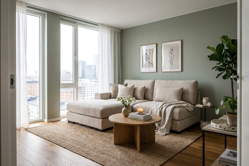 Dubai divansofa venstre ekstra dyp i Chenille - Beige - Møbler - Sofaer - Modulsofaer - Komplett modulsofa